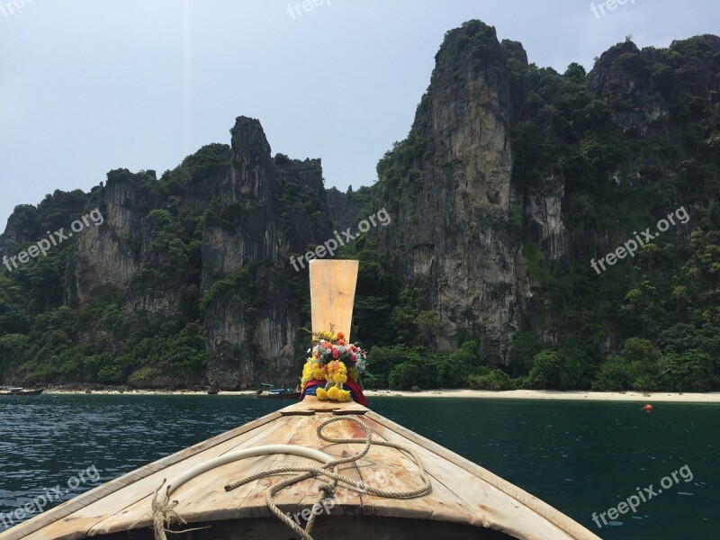 Thailand Sea Boat Phi Phi Islands Travel