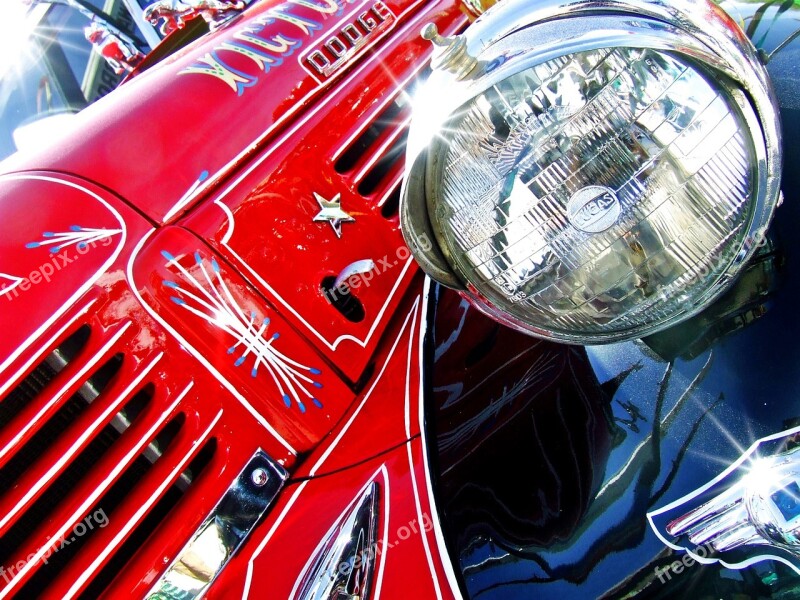 Truck Vintage Truck Red Dodge Lorry