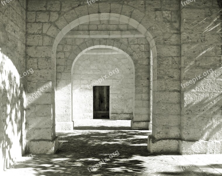 Arch Arches Archway Church Shadows