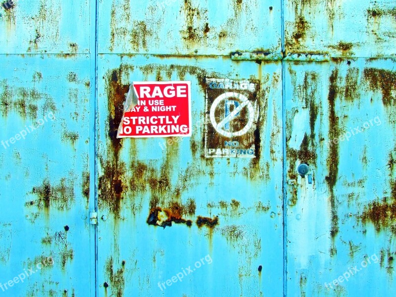 Background Garage Doors No Parking Grungy Doors Weathered