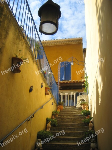 Provence Steps France House Yellow