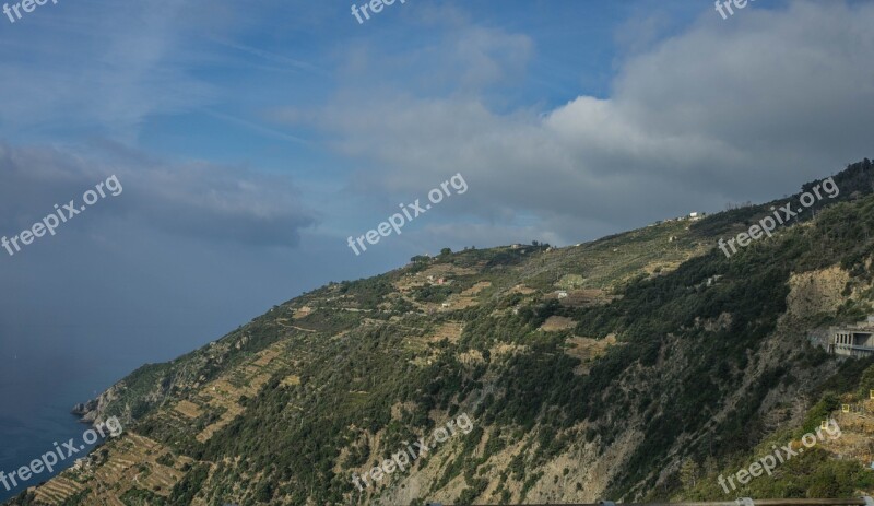 Italy Terraces Coastline Europe Landscape