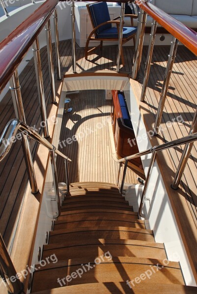 Yacht Yacht Deck Yacht Furnishings Stairwell Exterior Deck