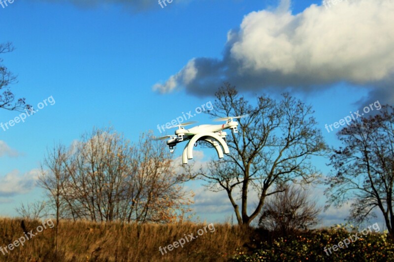 Drone Flight Flying Rotor Aircraft