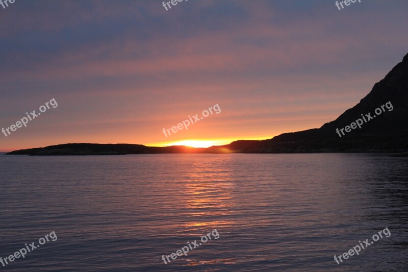 Greenland Sunset By The Water Free Photos