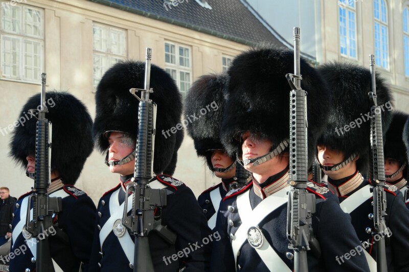 The Royal Life Guards Denmark Copenhagen Soldier Queen