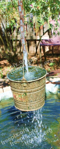 Wishing Well Outdoor Art Garden Landscape Bucket