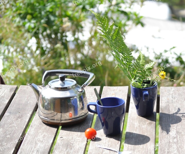 Breakfast Camping Teapot Nature Picnic