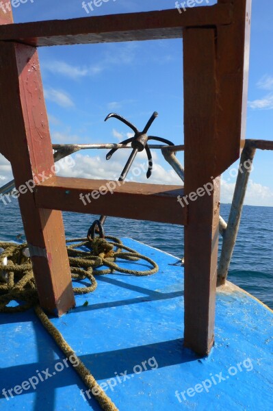 Boat Anchor Ocean Rope Vessel