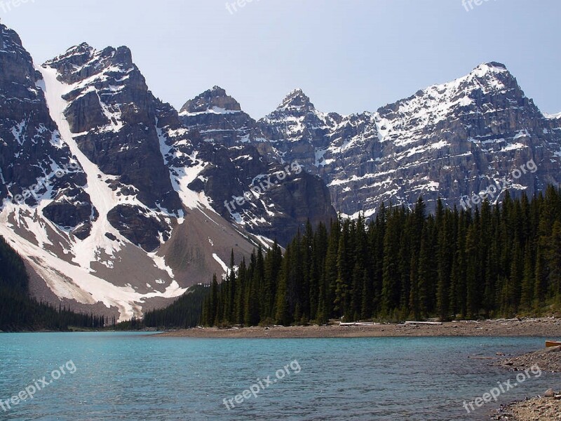 Tourism Travel Canadian Rockies Banff Moraine Lake