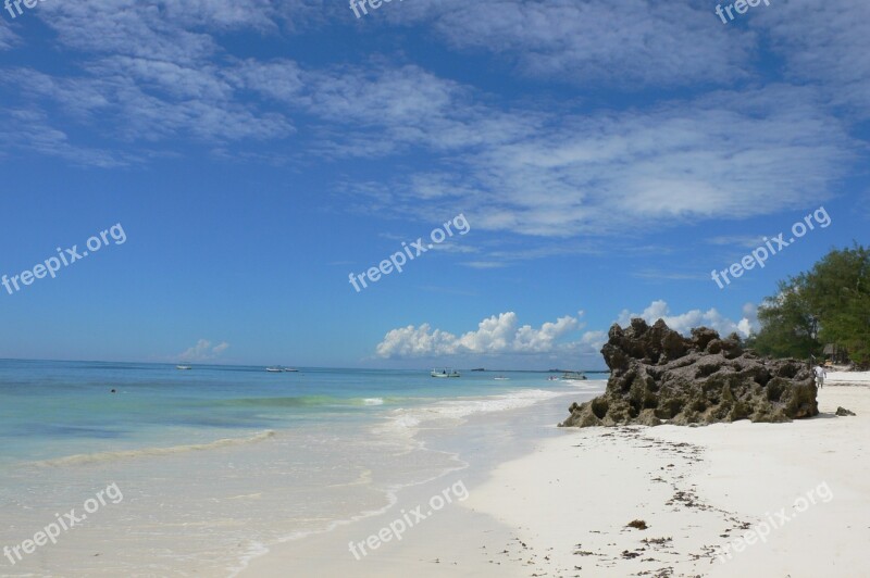 Sand Ocean Beach Kenya Sea