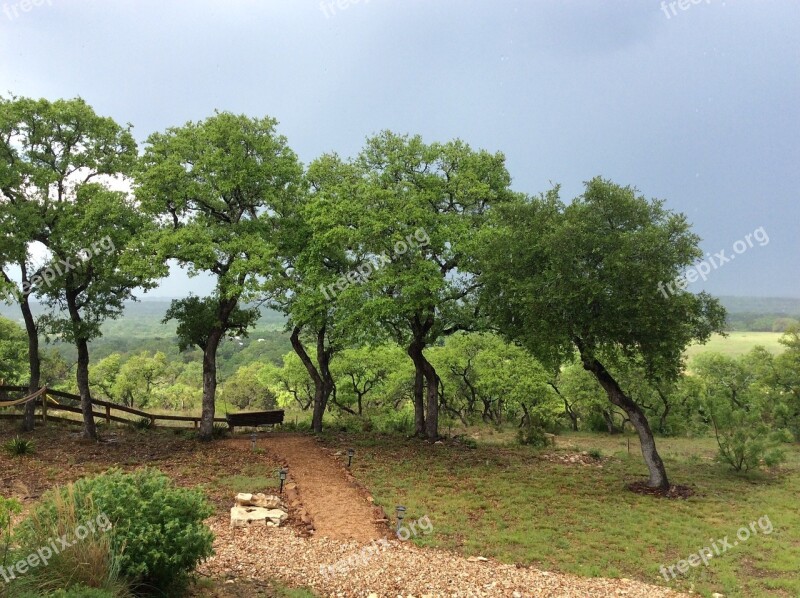 Texas Hill Country Stormy Sky Clouds Country Landscape