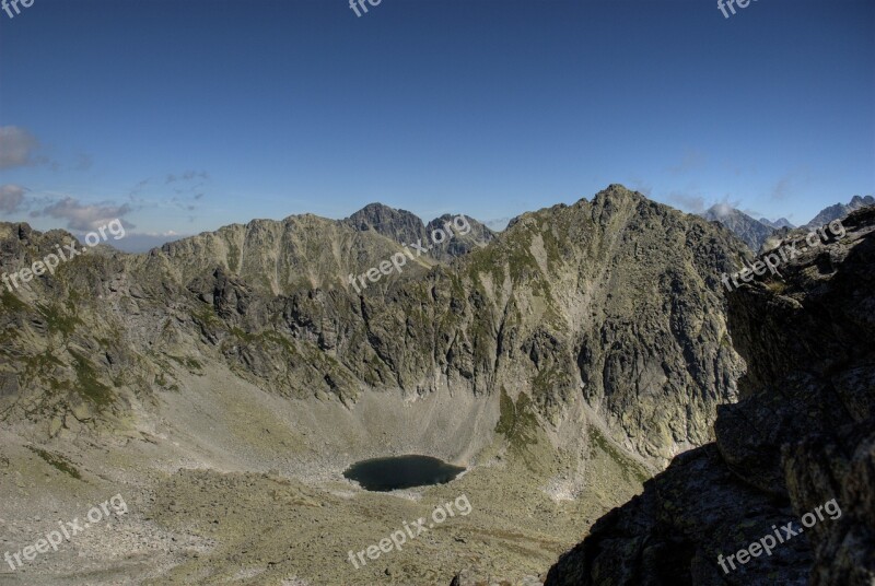 Tatry Bystre Sedlo Slovakia Mountains Vistas