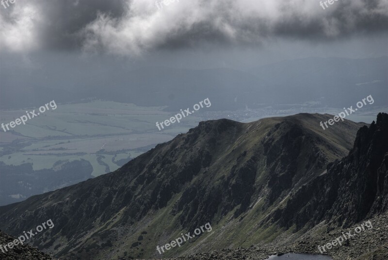 Tatry Bystre Sedlo Slovakia Mountains Vistas