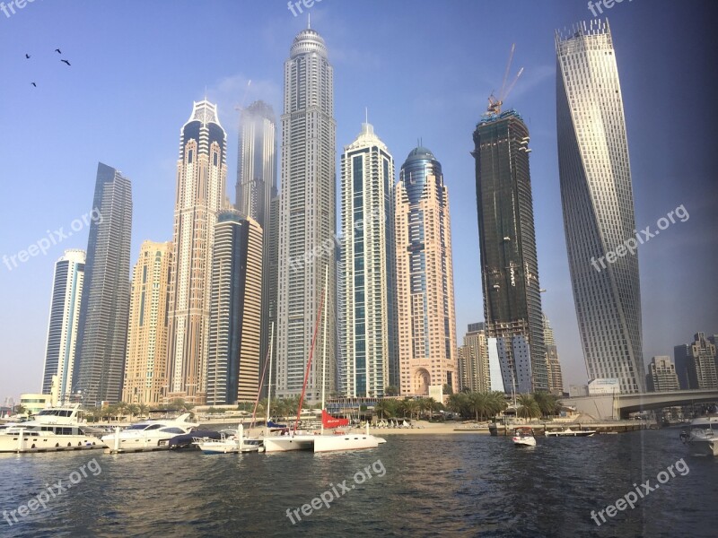 Dubai Marina Emirates Towers Free Photos