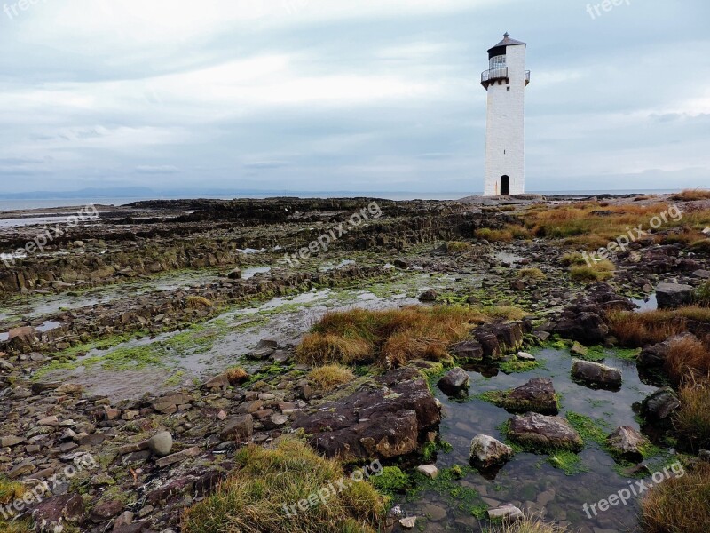 Lighthouse Southerness Sea Travel Ocean