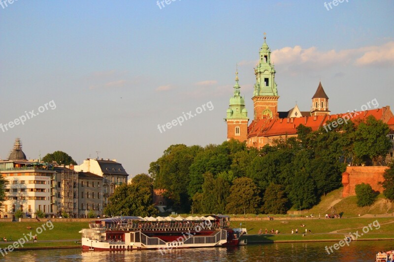 Kraków River Poland Castle Campanile