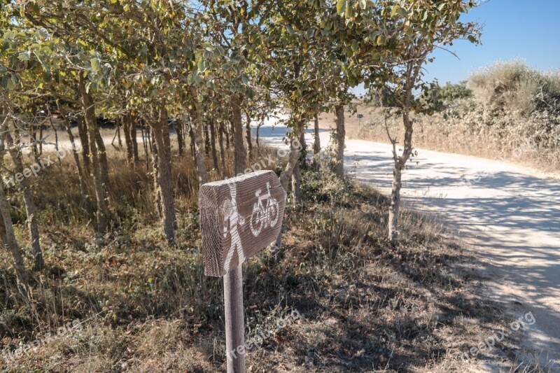 Sign Bike Footer Signpost Way