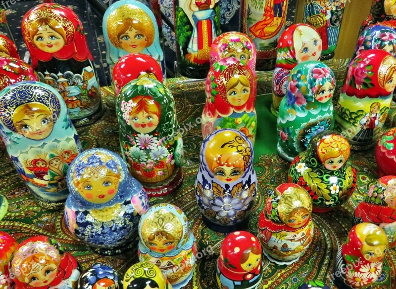 Babushkas Market Color Trinkets Moscow