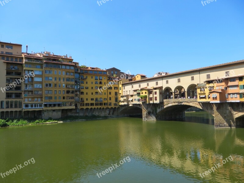 Italy Florence Ponte Vecchio Bridge Architecture