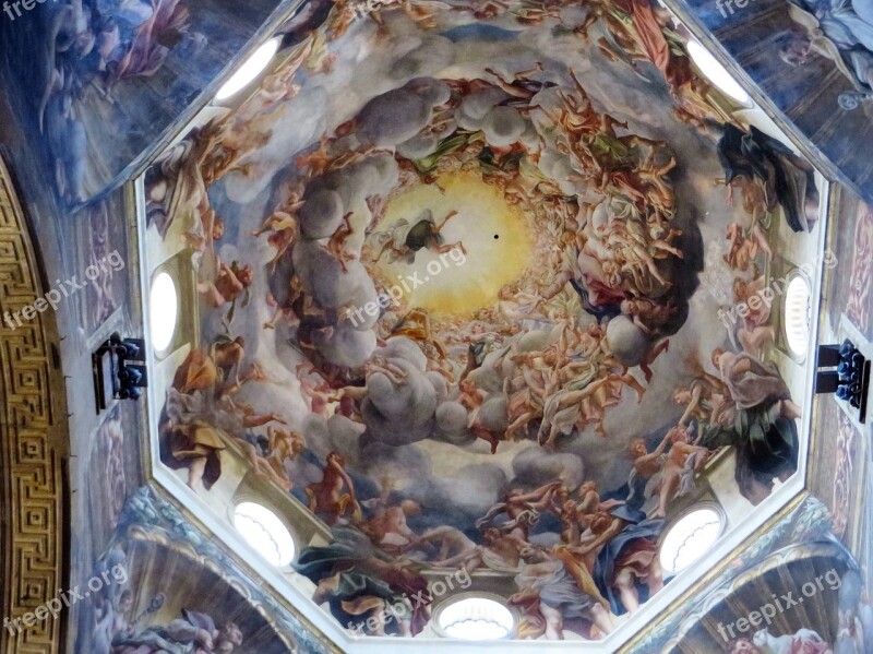 Italy Parma Cathedral Dome Fresco