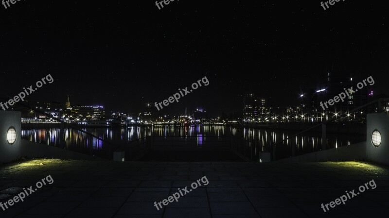 Kiel Night Photo Starry Sky Night Photograph Kiel Tucked