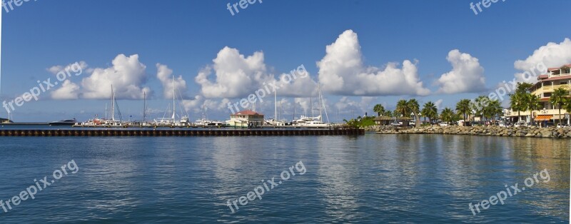 Sint Marten Dock Bay Clouds Sun