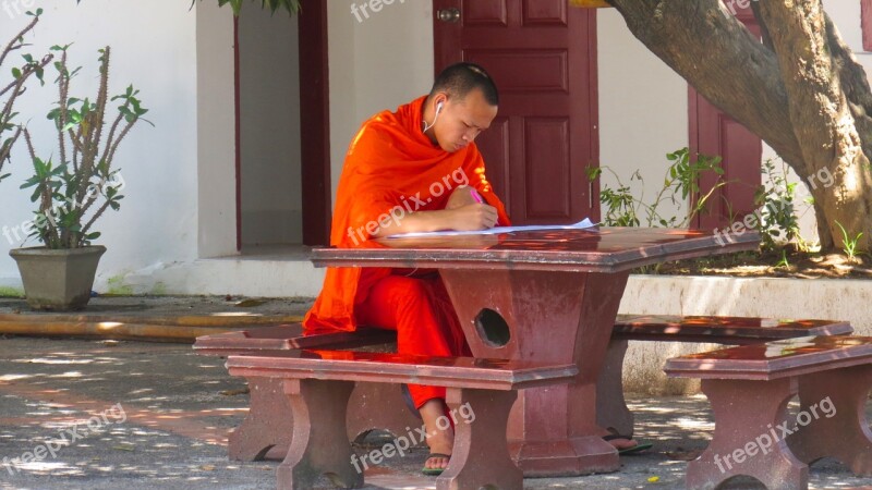 Laos Luangprabang Asia Temple Buddhism