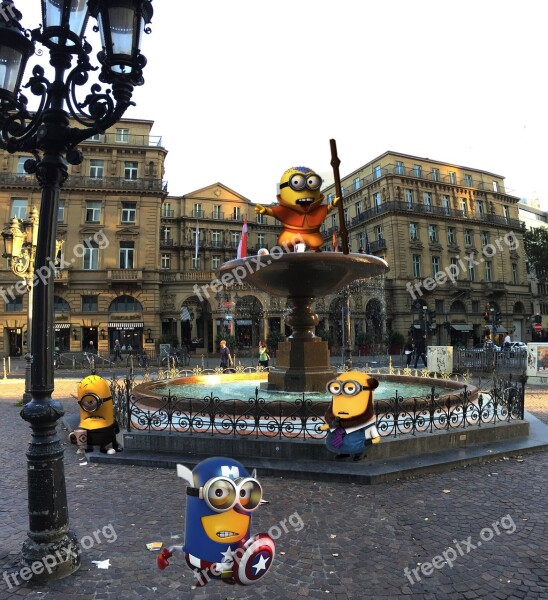 Frankfurt Fountain The Editor Minionki Photoshop