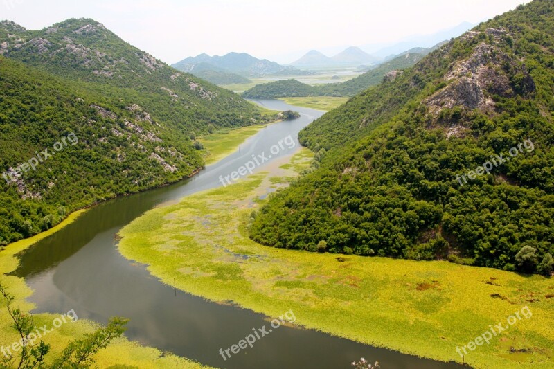 River Crnojevica Montenegro Mountains Landscape