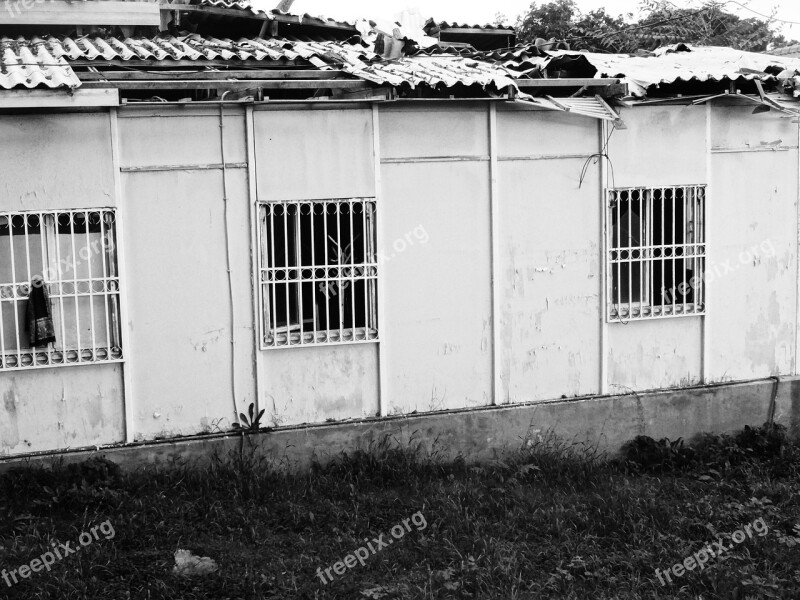 House Window Roof Old House Bars