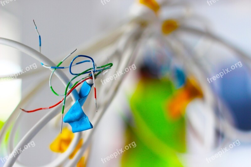 Electrical Wires Tangles Colourful Colour