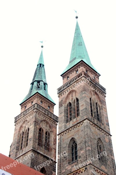 Facade Historic Center Nuremberg Architecture Church