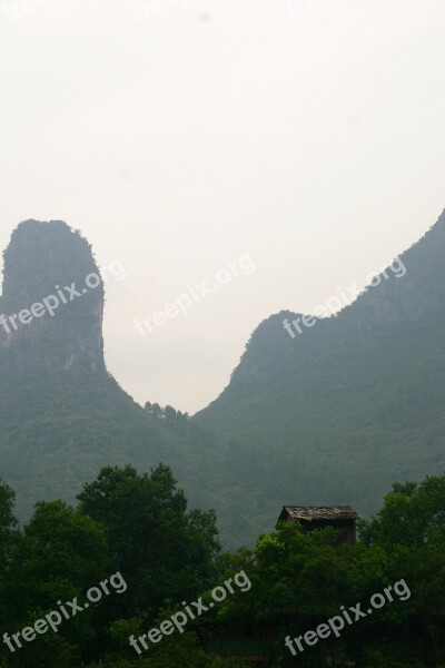 Gulin Mountains Water Landscape Lake