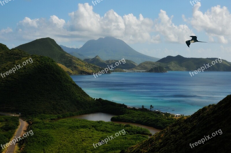 St Kitts Caribbean Island Tropical Frigate Bay