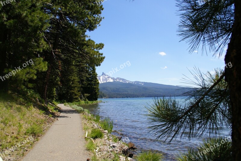 Diamond Lake Bike Path Path Hike Hiking