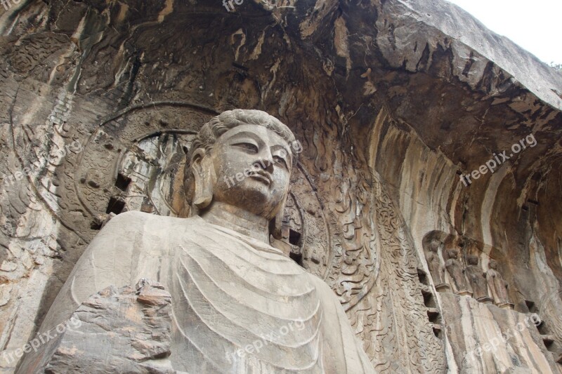 Vairocana As Shrine Longmen Grottoes Luoyang Attractions Free Photos