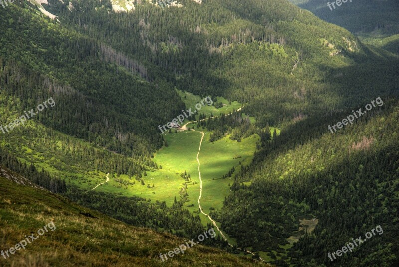 Tatry Poland Czarwone Valleys Mountains Vistas