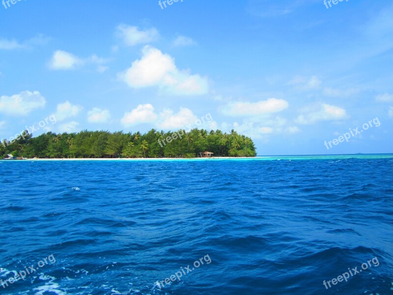 Island Ocean Indonesia Sea Beach