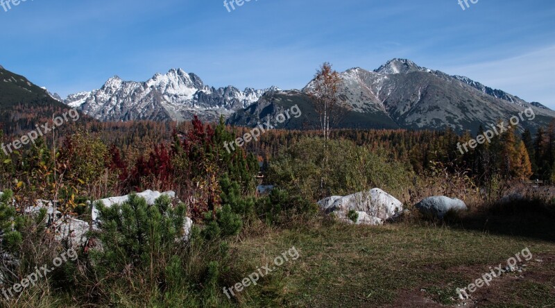 Vysoké Tatry Mountains Slovakia Tatry Autumn