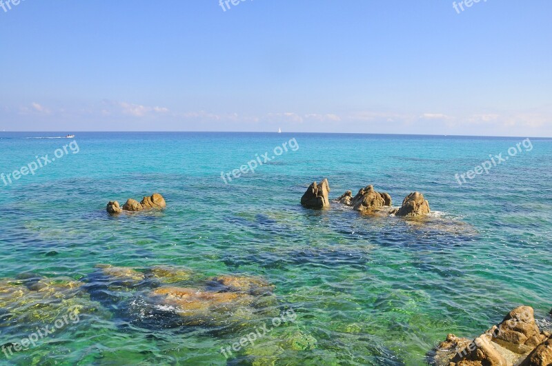 Sea Rocks Summer Calabria Free Photos