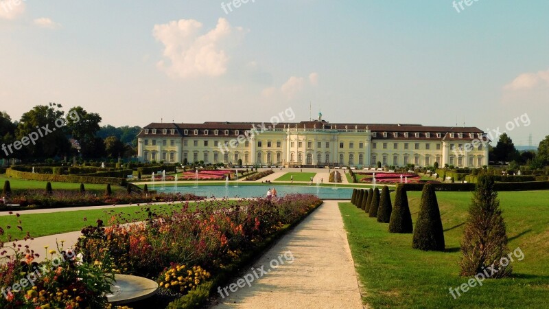 Castle Ludwigsburg Germany Ludwigsburg Palace Attraction Blühendes Baroque