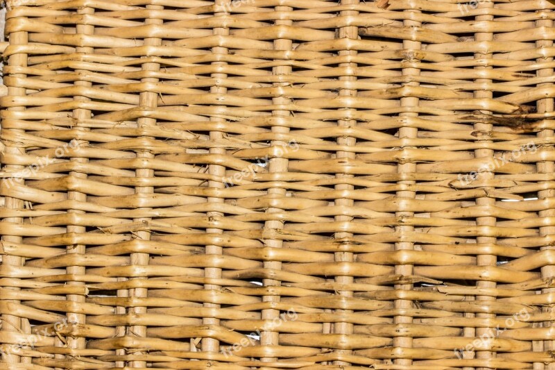 Basket Braid Background Texture Natural Material