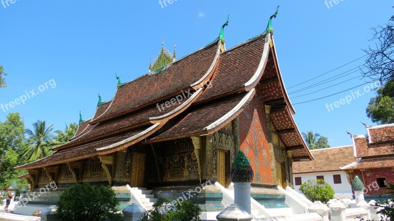 Laos Luangprabang Asia Temple Buddhism