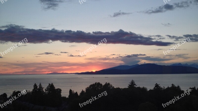 Sunset May British Columbia Scenic Sky