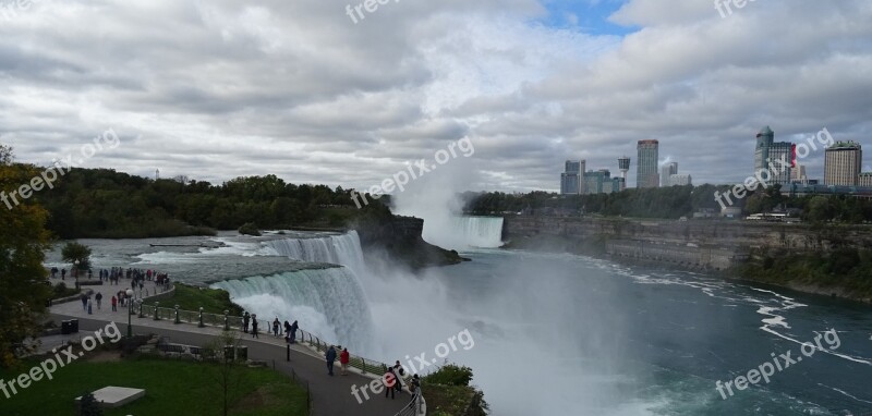 Niagara Falls Waterfall River Niagara Water