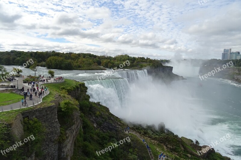 Niagara Falls Waterfall River Niagara Water