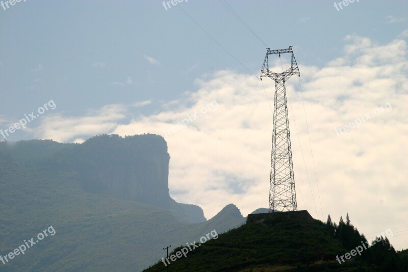 Electricity Current Mast Energy Power Line