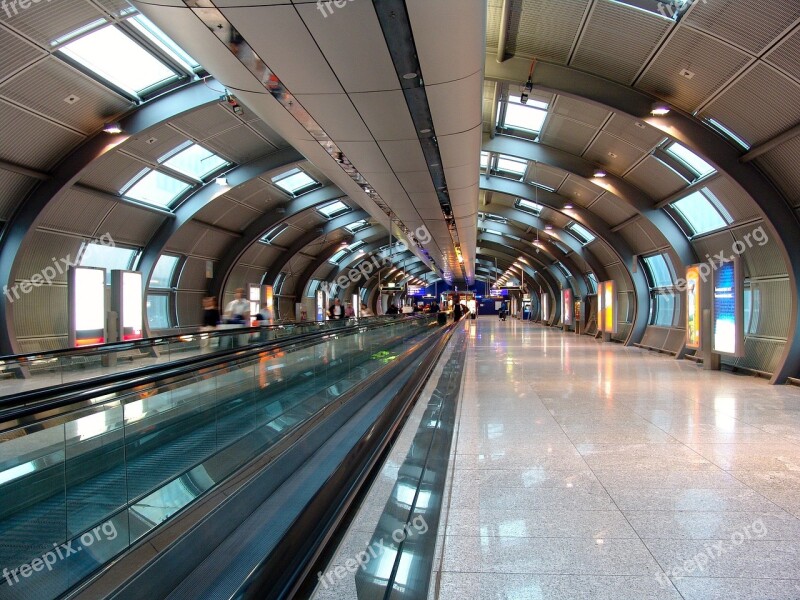 Treadmill Airport Frankfurt Transport Moving Walkway