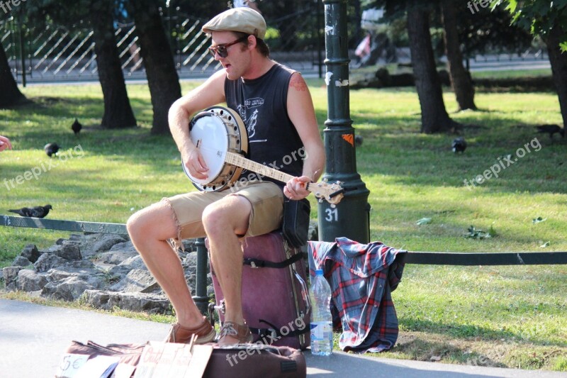 Artist Road Musician Park Banjo